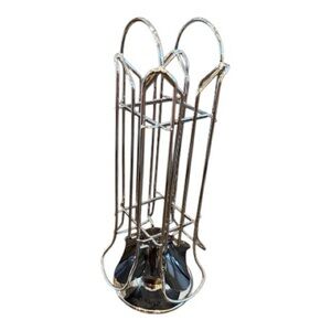 Crate&Barrel Black and Silver Carousel prepara vertuoso pod dispenser carousel